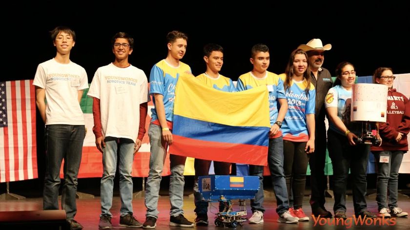 oliver and chaitanya on stage